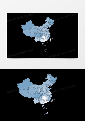 中国地图免抠元素