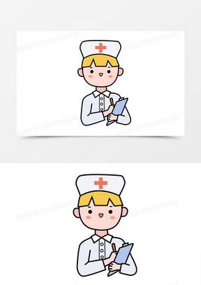 可爱卡通小护士元素