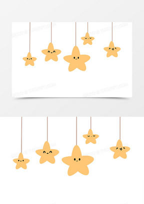 通用卡通mbe装饰手绘可爱q版星星