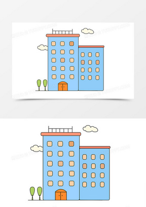 卡通小区图片素材