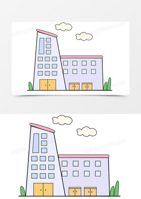 通用卡通mbe装饰手绘楼房建筑公司