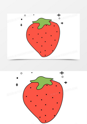 通用卡通mbe装饰手绘q版草莓小元素