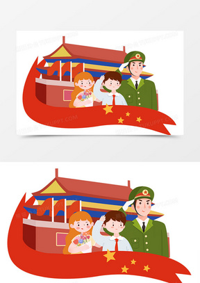 国旗敬礼图片素材