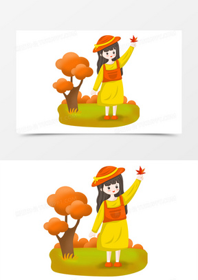 卡通枫叶图片素材