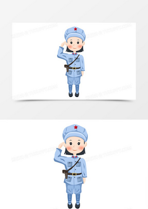 敬礼441消防官兵卡通形象1795卡通清新消防员消防公益海报背景素材351