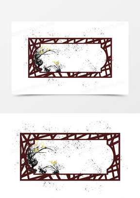 兰花边框图片素材