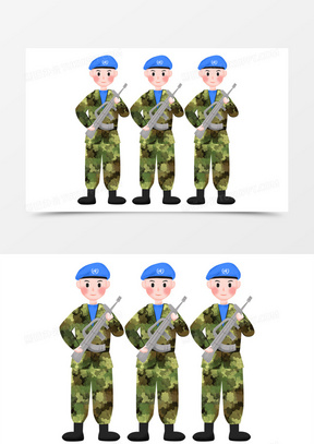 军人迷彩服漫画图片图片