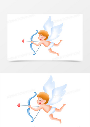 手绘卡通爱情丘比特精灵