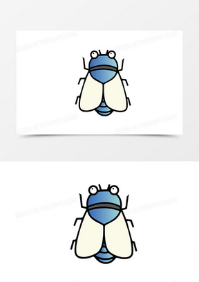 手绘夏季知了素材图标