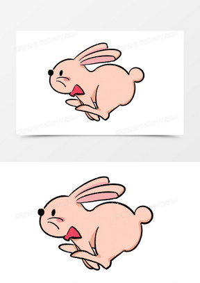 跳着的兔子怎么画图片