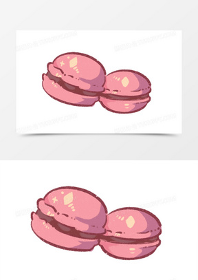 卡通风简约粉色马卡龙元素