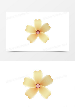 春天手绘卡通春游黄色花朵小黄花元素