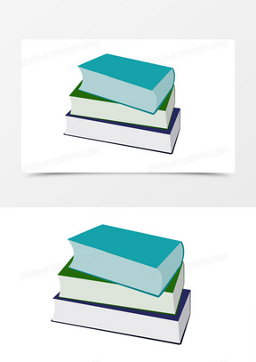 手绘卡通儿童图书节彩色书籍装饰图案