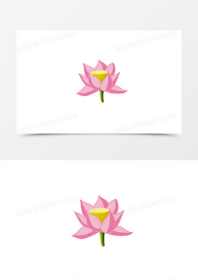 荷花卡通图片素材