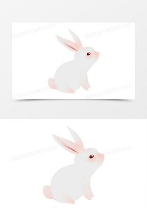 小白兔白又白插画图片