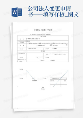 公司法人变更申请书——填写样板_图文