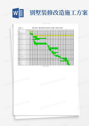 别墅装修工程施工进度表