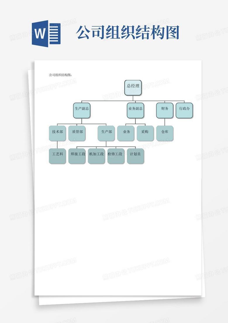 公司组织结构图-Word模板下载_编号qekvryzv_熊猫办公