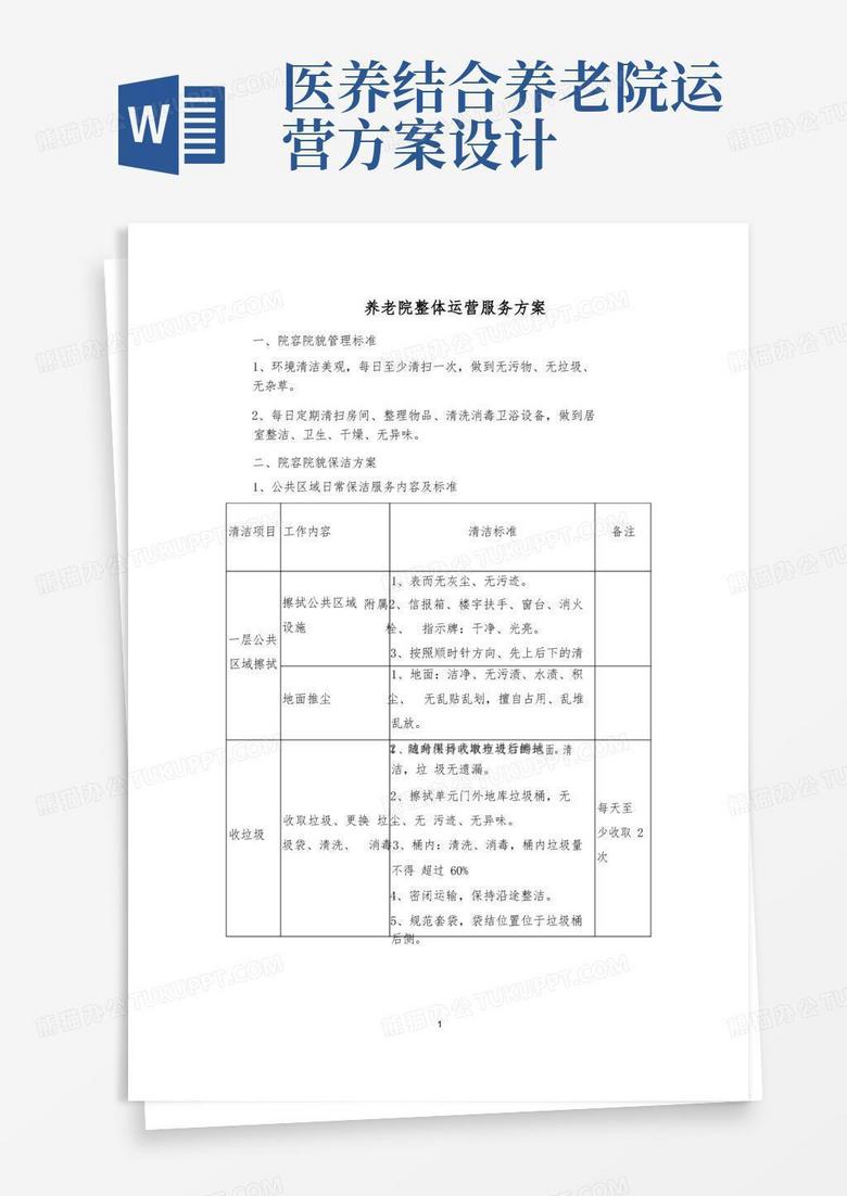 养老院整体运营服务方案