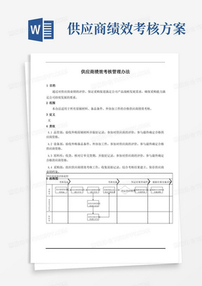 供应商绩效考核管理办法