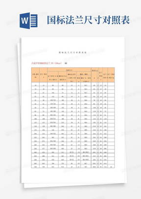 国标法兰尺寸对照表