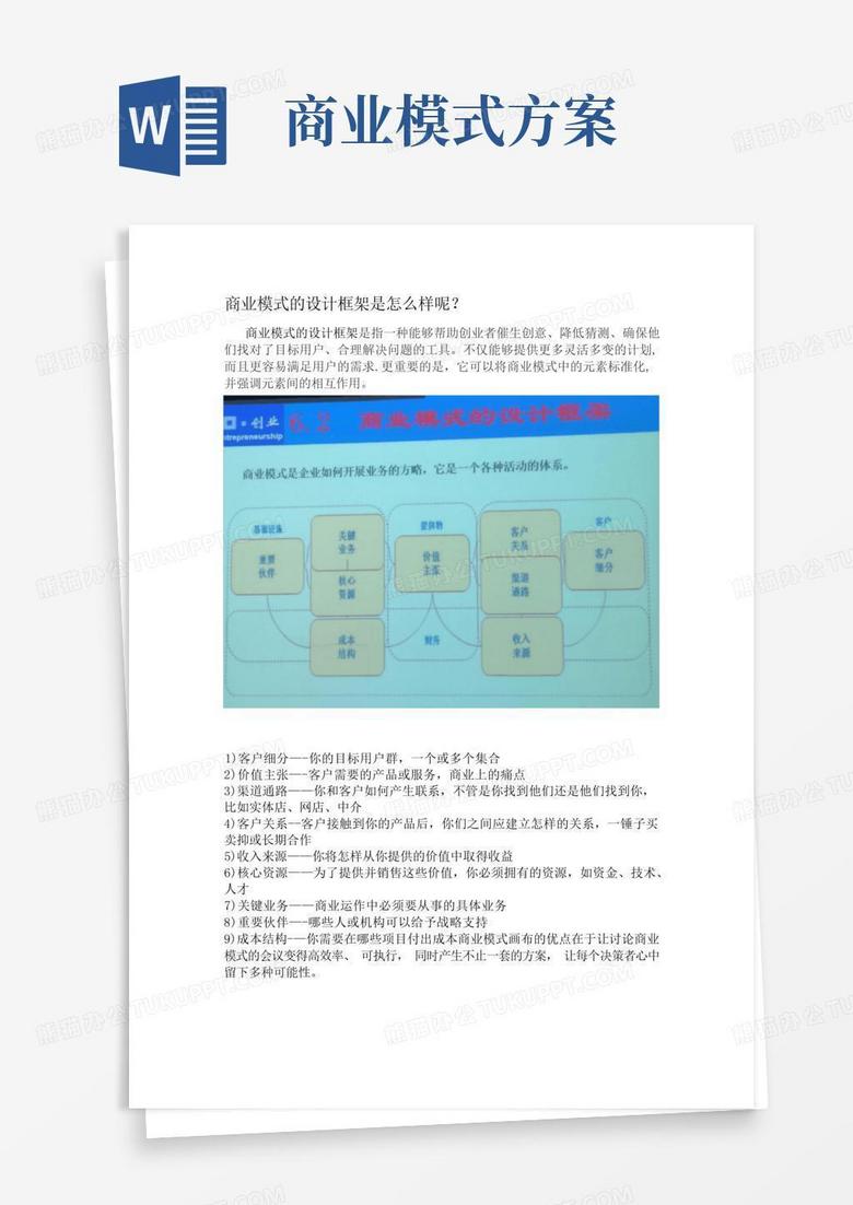 商业模式设计框架
