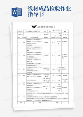 线材成品检验作业指导书