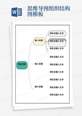 思维导图组织结构图模板