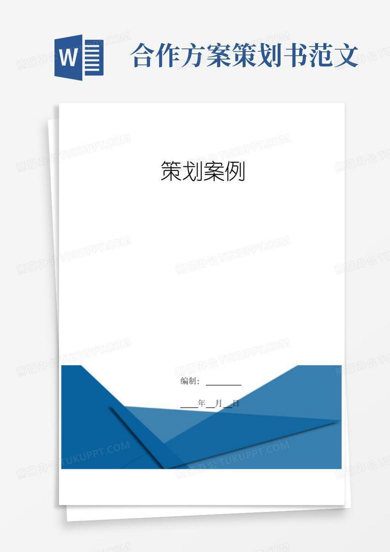 (策划书范文)合作方案策划书