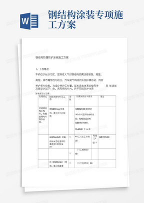 钢结构防腐防护涂装施工方案