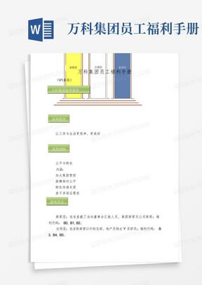 万科集团员工福利手册-