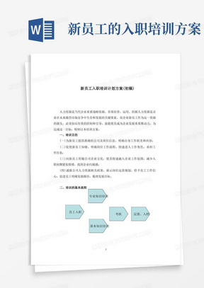 新员工入职培训计划(方案)