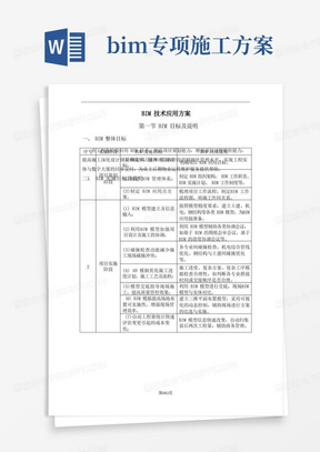 BIM技术服务应用实施方案