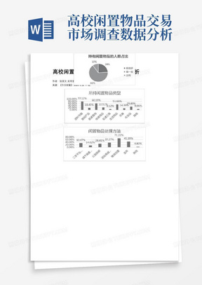 高校闲置物品交易市场调查数据分析-