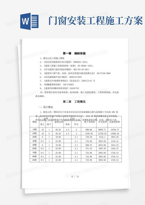 铝合金门窗安装工程施工方案