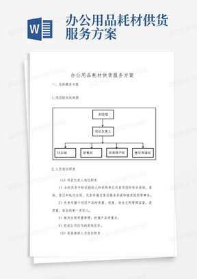 办公用品耗材供货服务方案