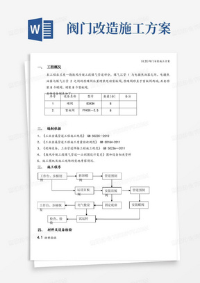 (完整)阀门安装施工方案