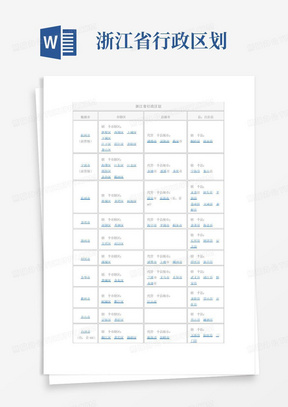 浙江省行政区划