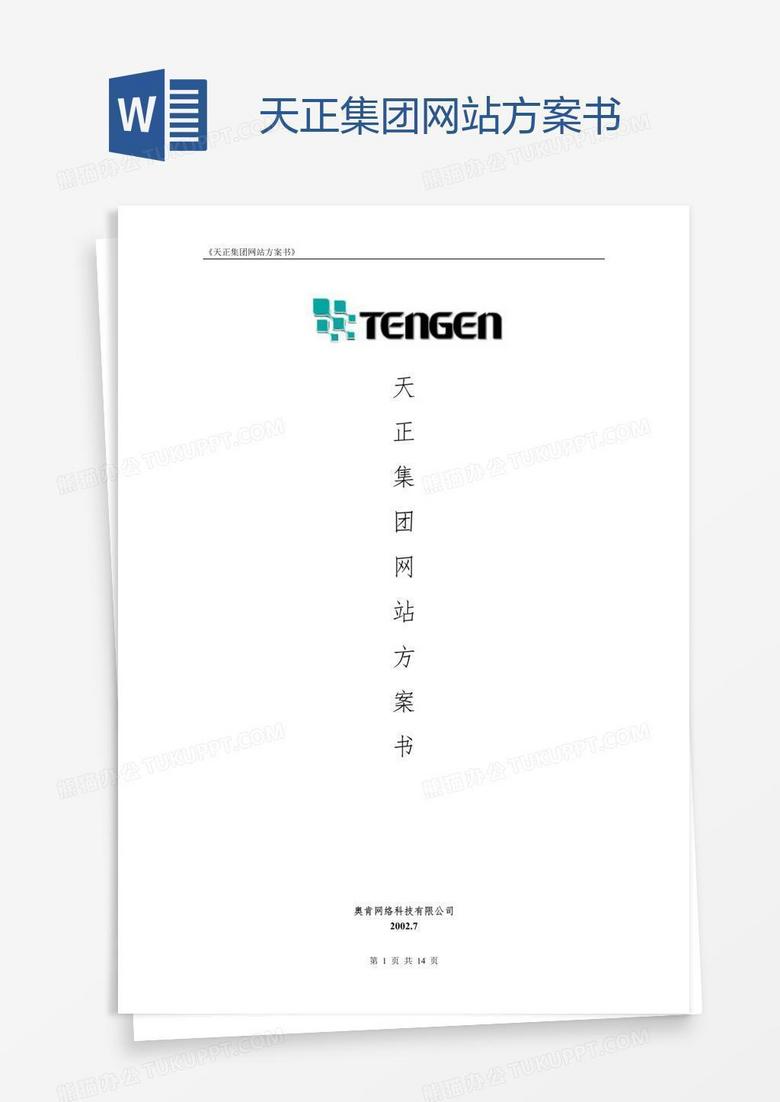 天正集团网站方案书