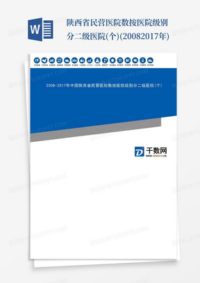 陕西省民营医院数按医院级别分二级医院(个)(2008-2017年)