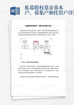 私募股权基金基本户、募集户和托管户详述