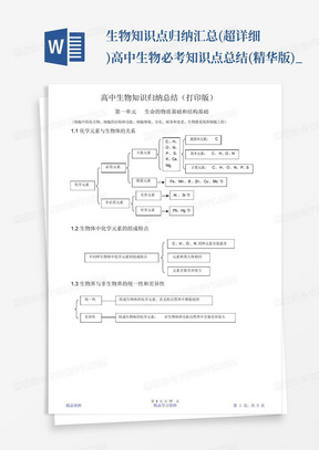 ...生物知识点归纳汇总(超详细)-高中生物必考知识点总结(精华版)_...