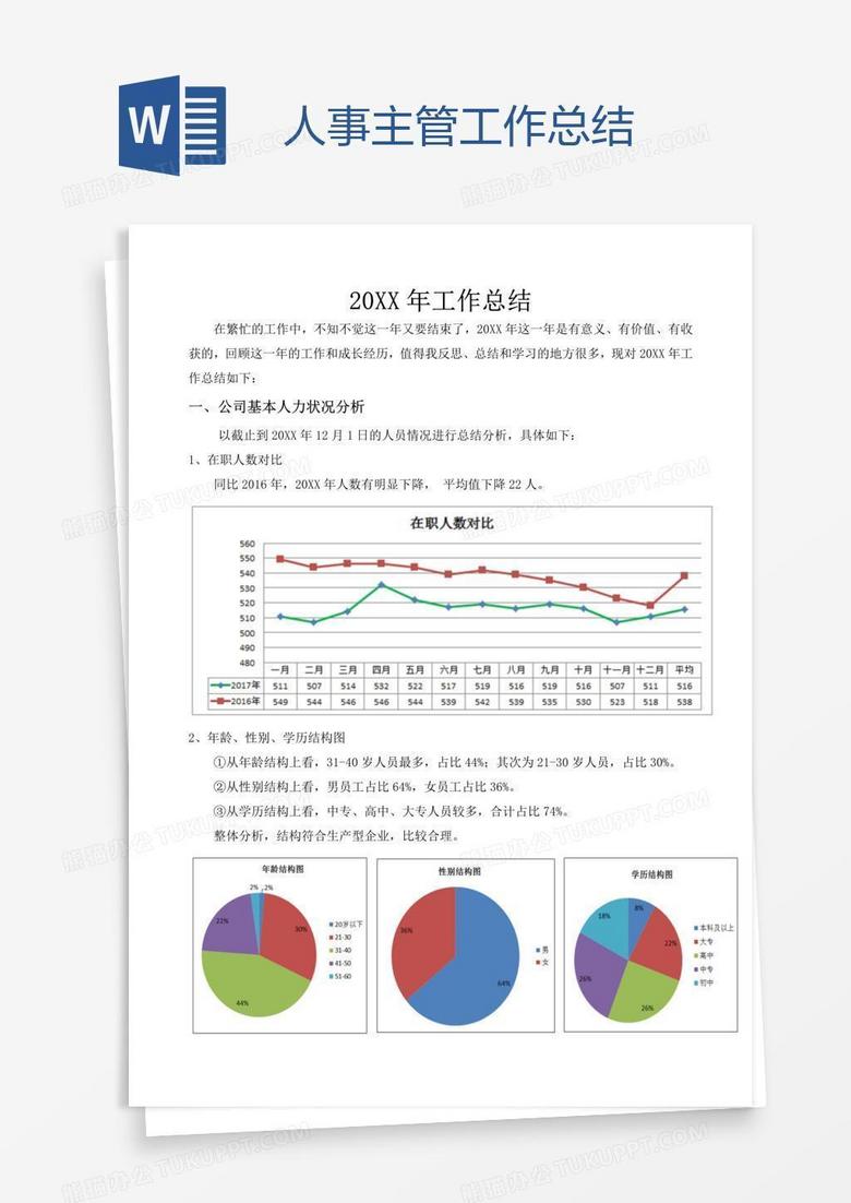 人事主管工作总结