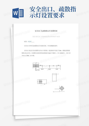 安全出口、疏散指示灯设置要求