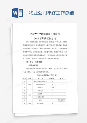 物业公司年终工作总结