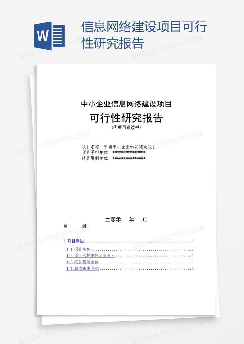 信息网络建设项目可行性研究报告