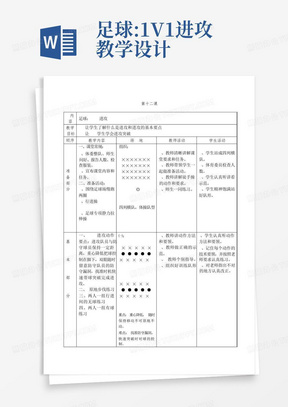 足球:1V1进攻教学设计