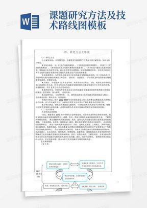 课题研究方法及技术路线图模板