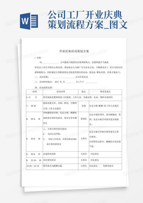 公司工厂开业庆典策划流程方案_图文