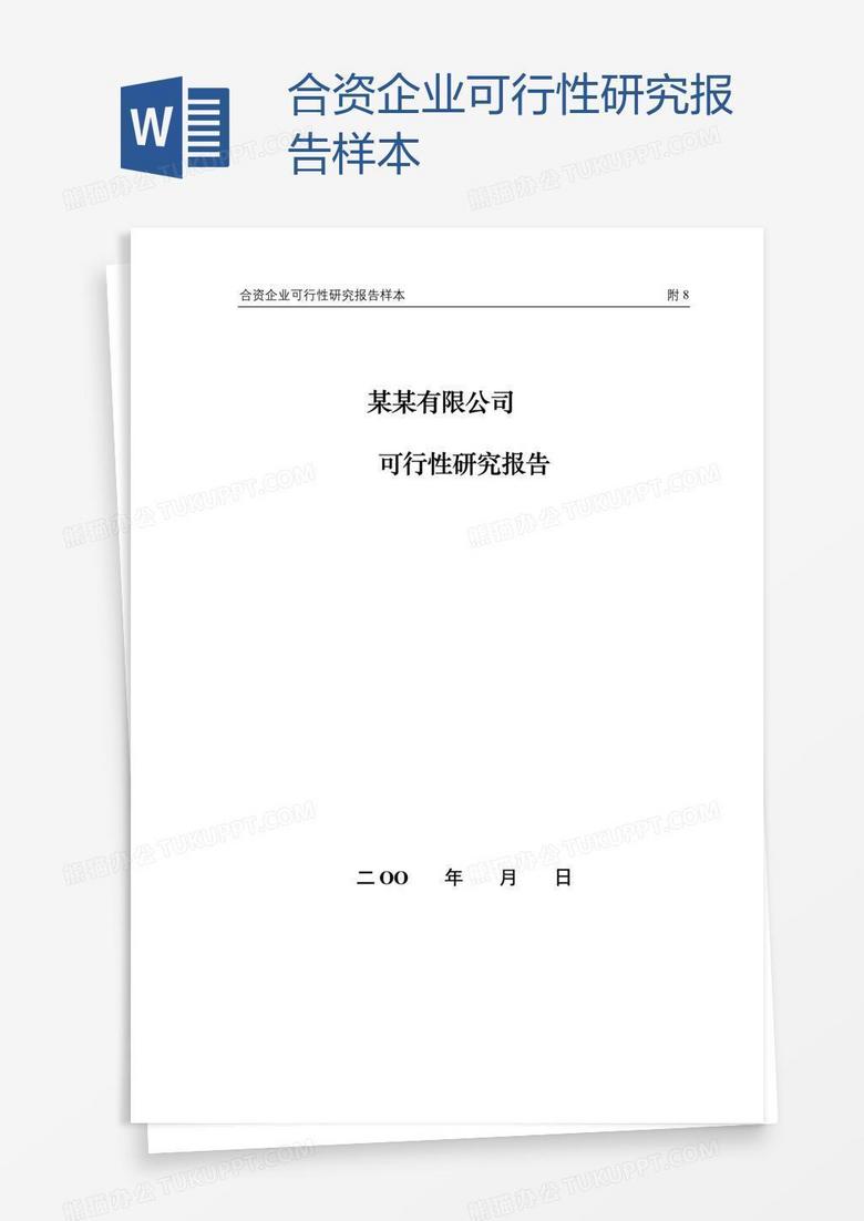 合资企业可行性研究报告样本